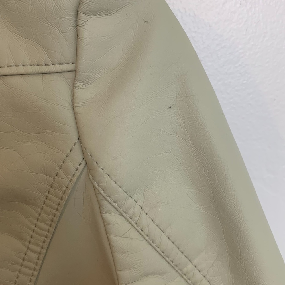 j2 Jou Jou Cream Faux Vegan Leather Jacket - Picture 9 of 9